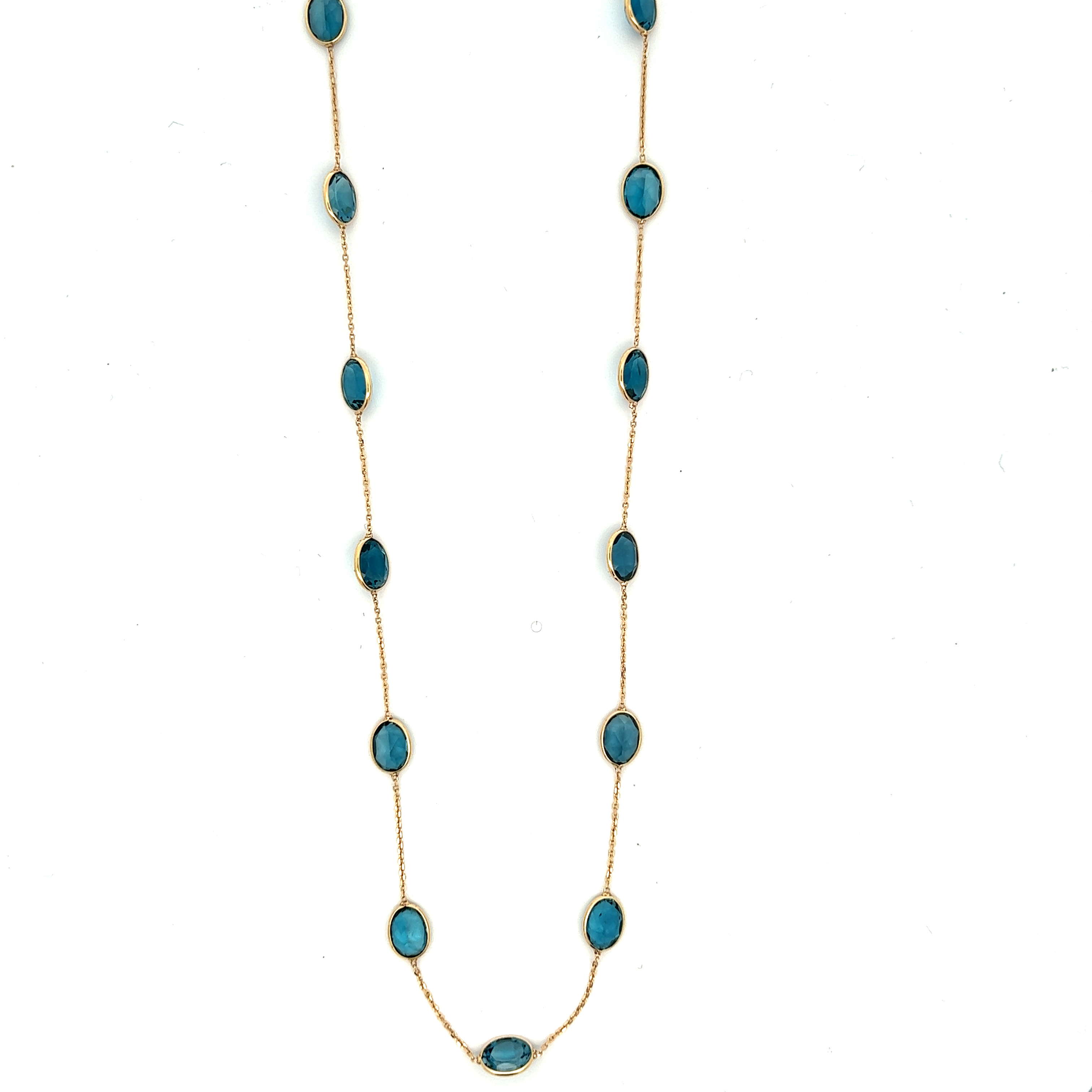 Deep Blue Topaz Necklace