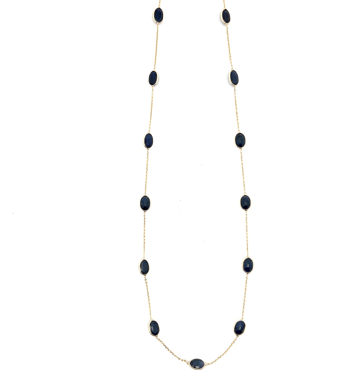 Blue Sapphire and Pearl Necklace