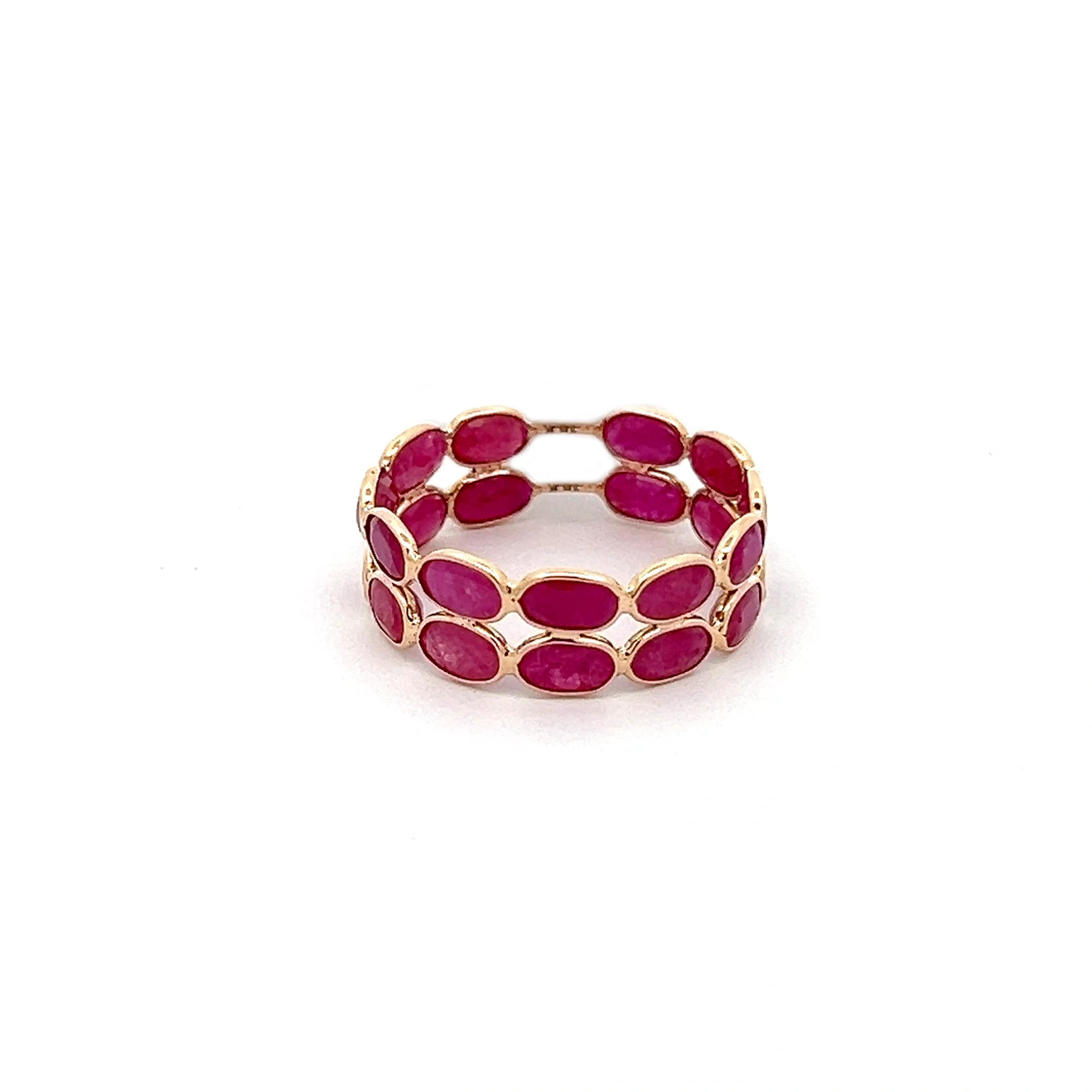 Ruby Double Row Eternity Band