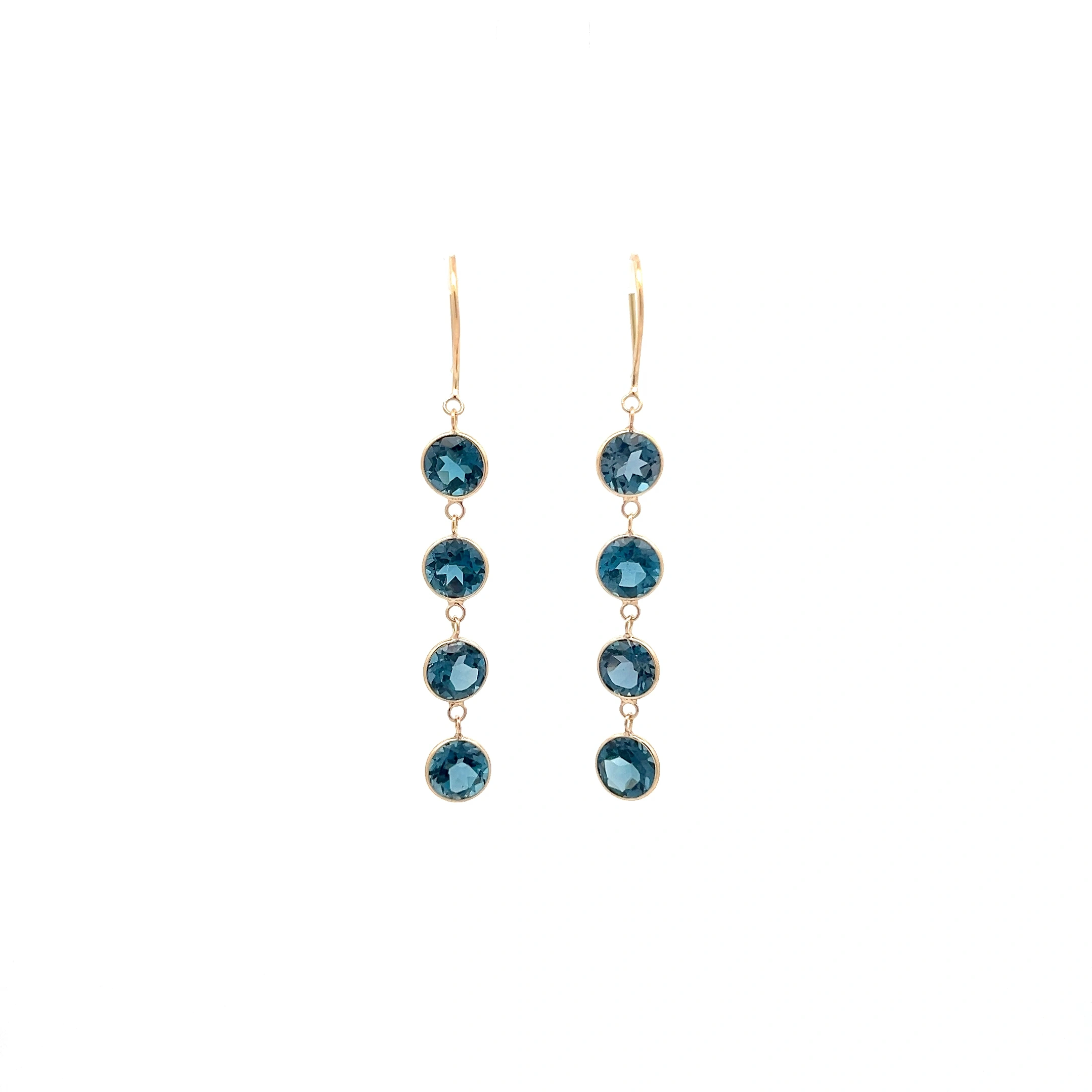 Blue Topaz Dangle Earrings