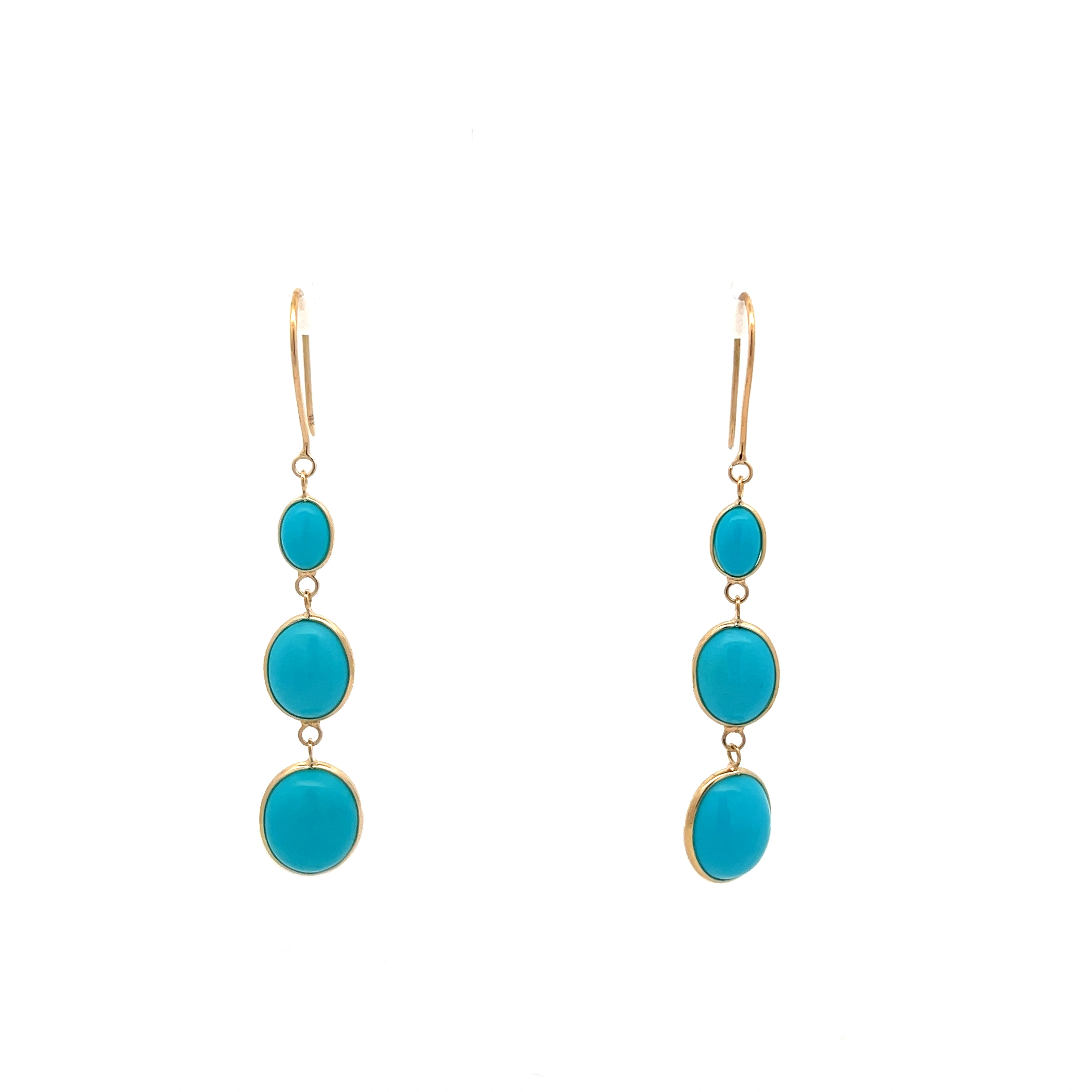 Turquoise Triple Drop Earrings